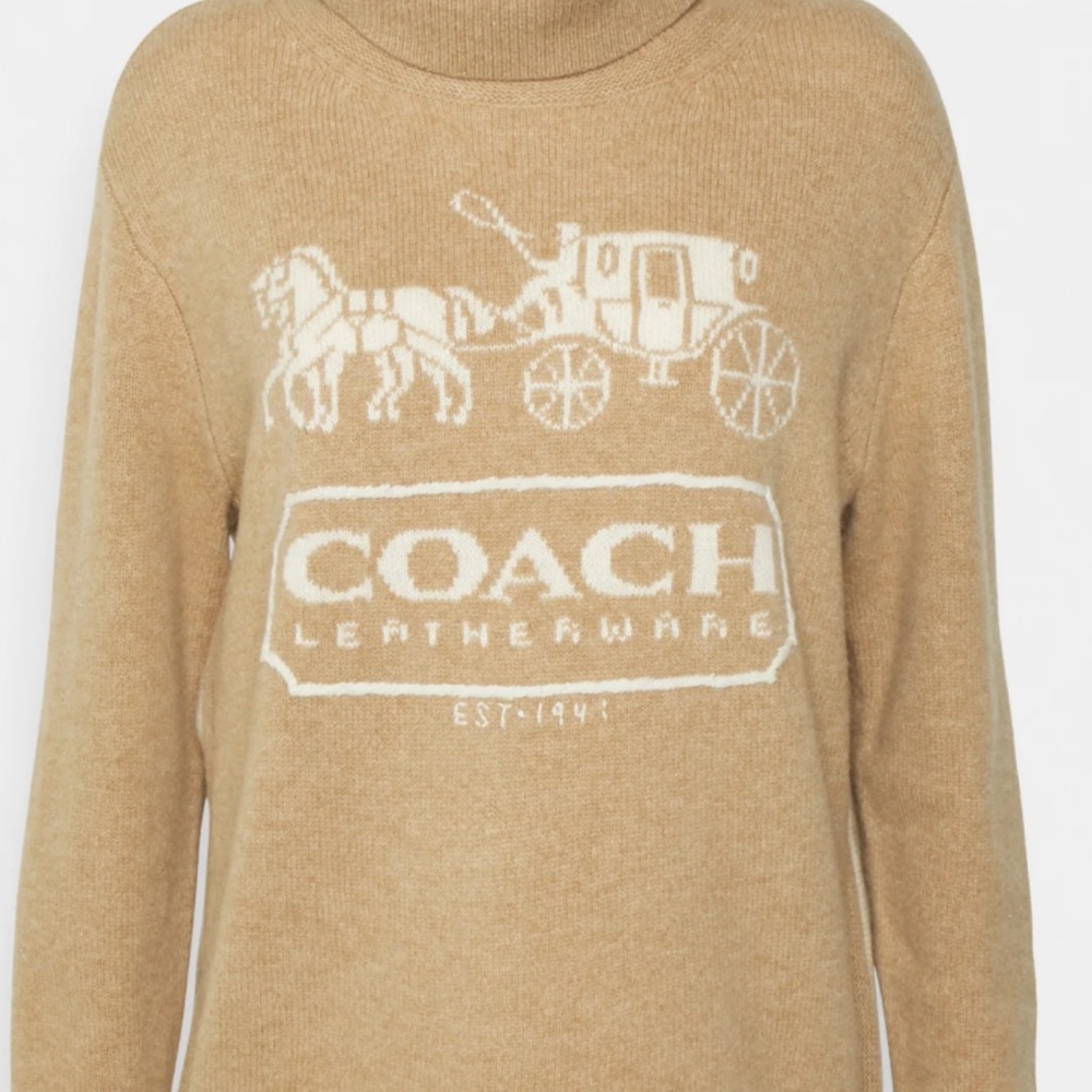 Cashmere coach knit sweater
